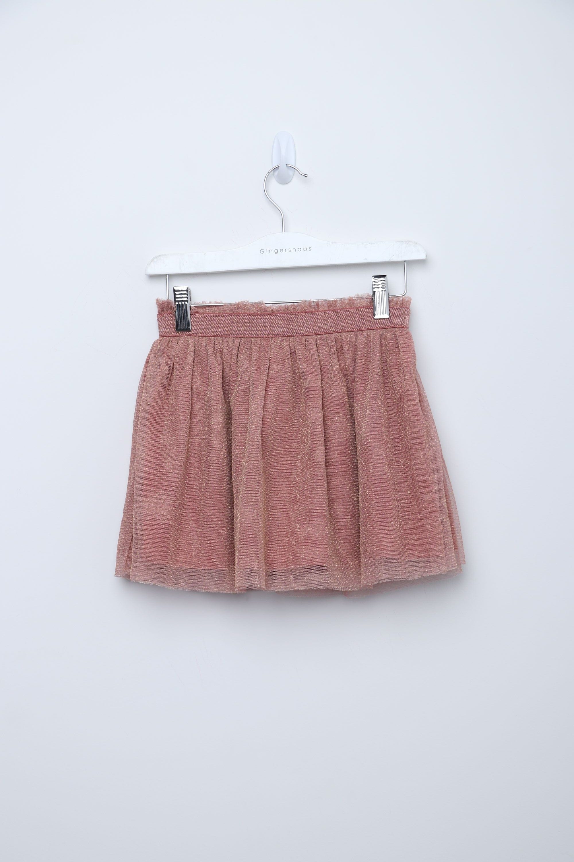 جينجرسنابس تنورة بناتي سادة كلوش عنابي فاتح