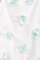 جينجرسنابس فستان بناتي مخرم مزين بالورود أوف وايت