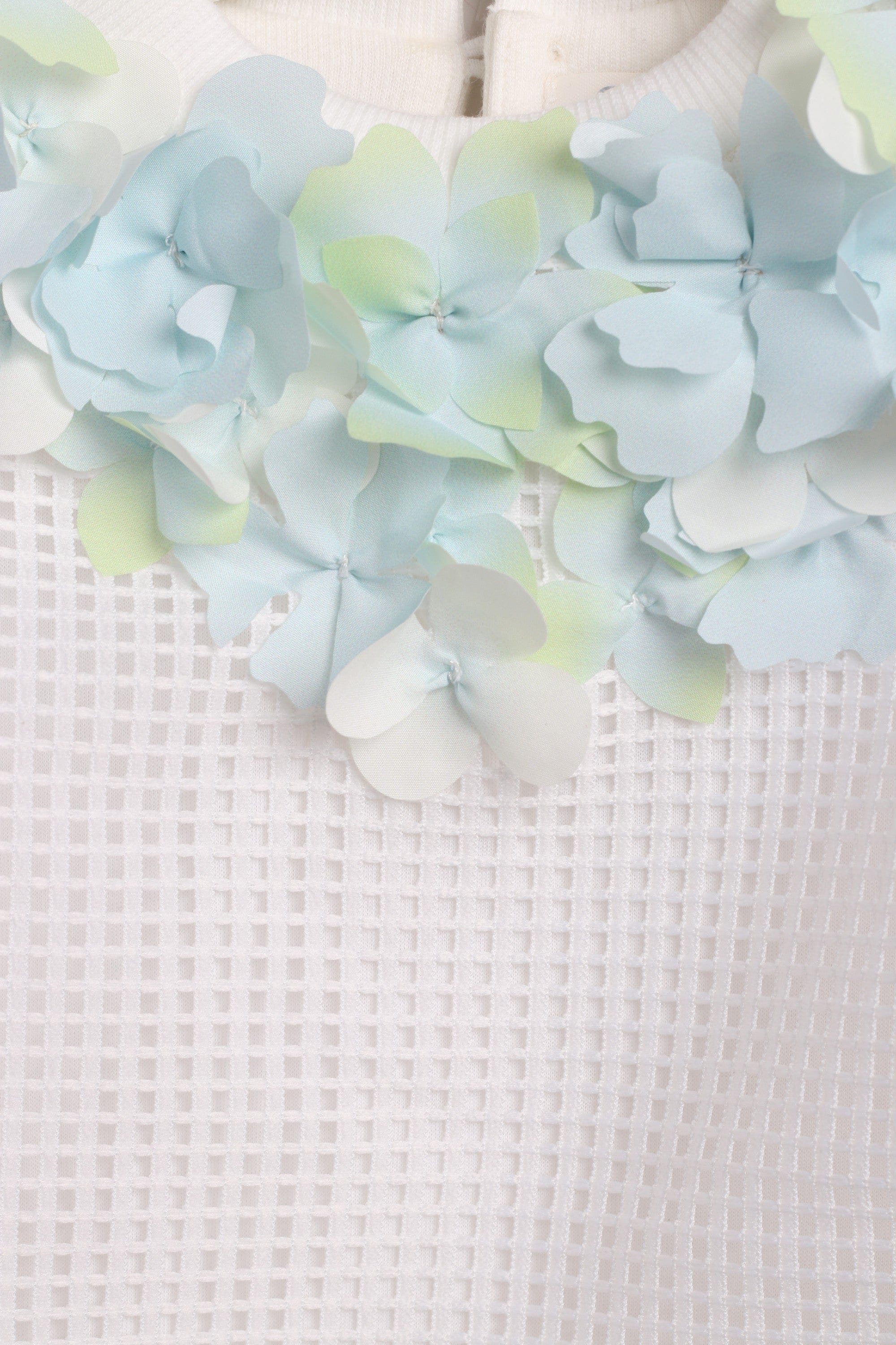 جينجرسنابس بلوزة بناتي مربعات شفافة نص كم أوف وايت