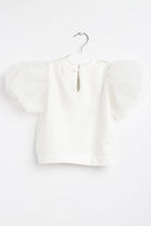 جينجرسنابس بلوزة بناتي مربعات شفافة نص كم أوف وايت