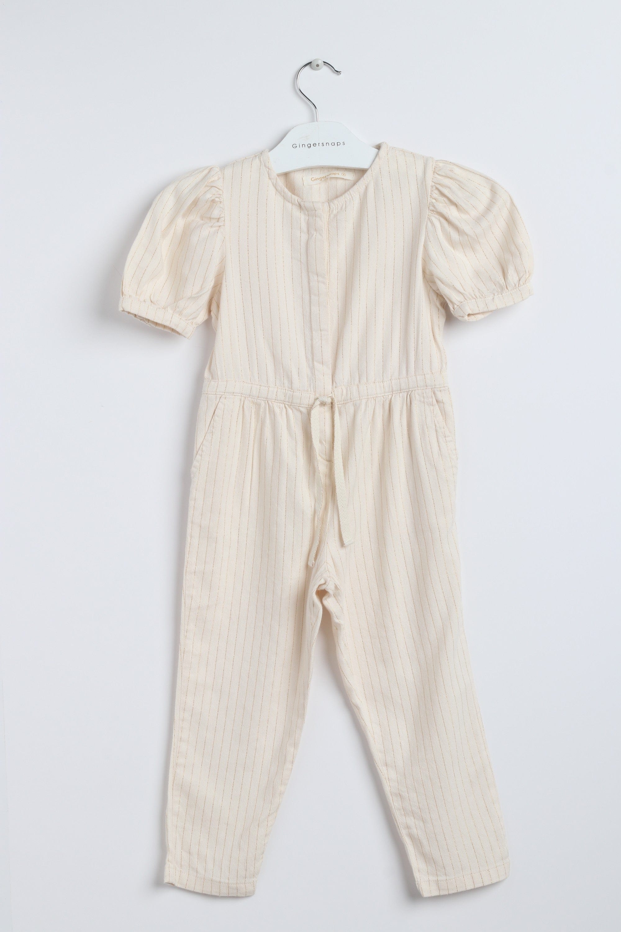 جينجرسنابس جمبسوت مخطط بالطول مخصر برباط طويل نص كم بناتي كريمي