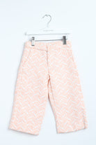 جينجرسنابس بنطلون سادة منقوش وايد ليج بناتي أحمر بنفسجي