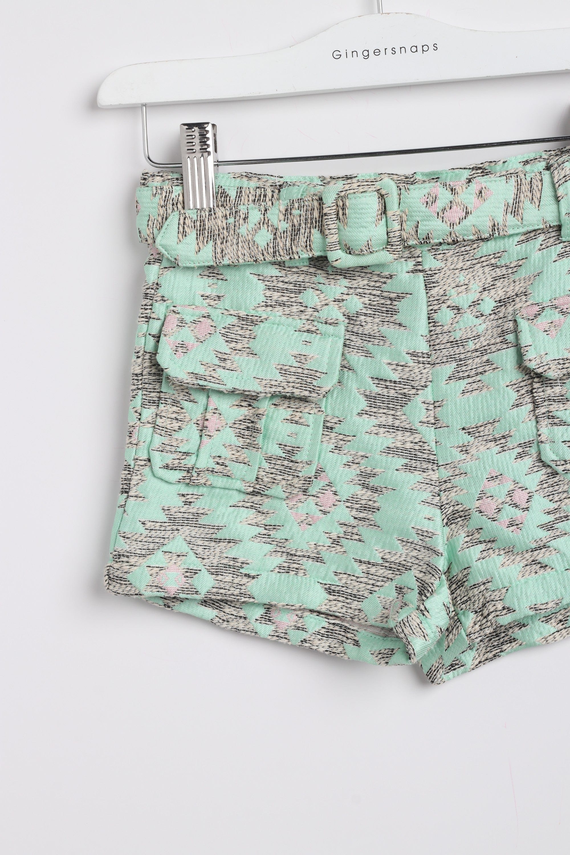 جينجرسنابس شورت منقوش بجيوب مامية برباط بناتي متعدد الألوان