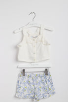 جينجرسنابس طقم بناتي للرضع بلوزة وشورت وقبعة مشجرة متعدد الألوان