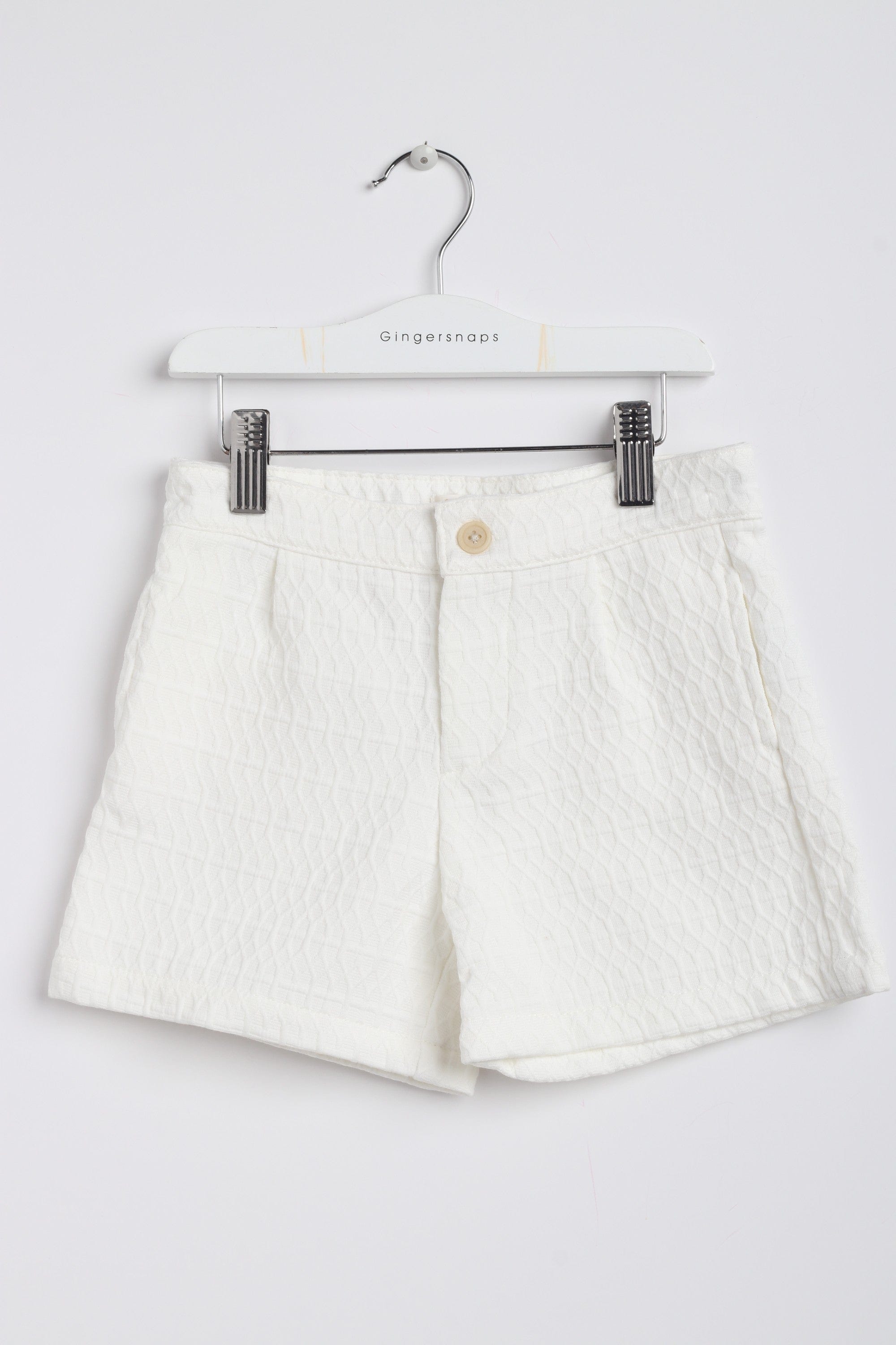 جينجرسنابس شورت بناتي سادة مضلع أوف وايت