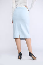 نتشي تنورة ميدي سكيني ماسكة على الجسم بحزام خصر