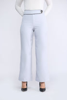 نتشي بنطلون سادة بخصر عريض طويل نسائي