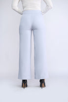 نتشي بنطلون سادة بخصر عريض طويل نسائي