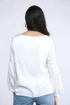 نتشي بلوزة كلاسيك بكم طويل بف نسائي