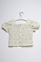 جينجرسنابس بلوزة بناتي منقوش مكشكش متعدد الألوان