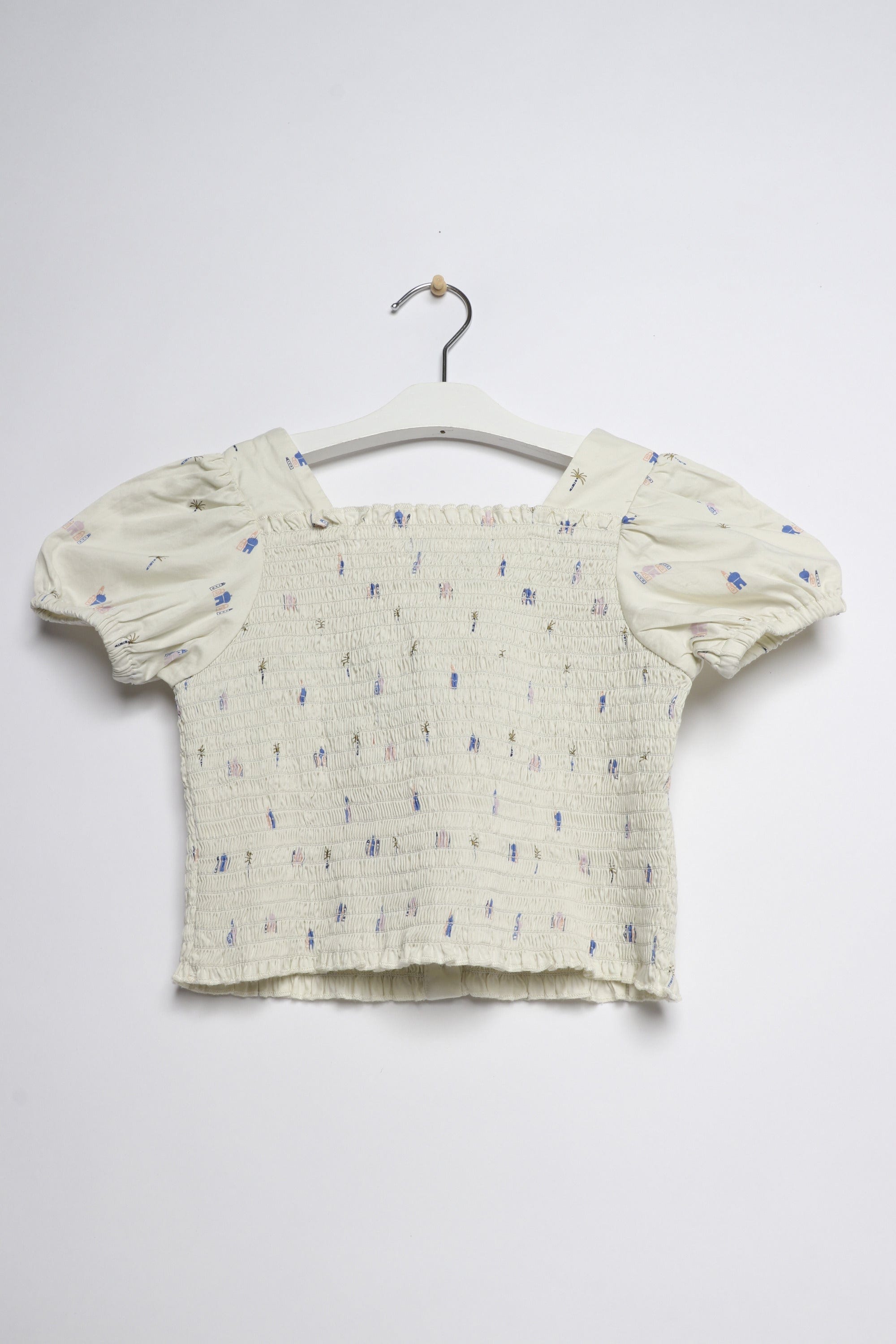 جينجرسنابس بلوزة بناتي منقوش مكشكش متعدد الألوان