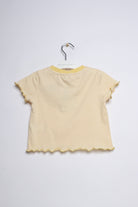 جينجرسنابس تيشيرت بناتي مخطط بالعرض كم قصير أصفر