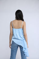 نتشي بلوزة حمالات طويل من الأمام قصيرة من الخلف نسائي