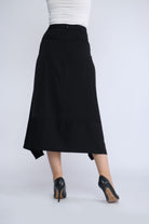 نتشي تنورة ميدي بوليستر لف سادة برباط خصر