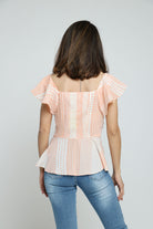 ميكا بلوزة شيفون فراشة نسائية