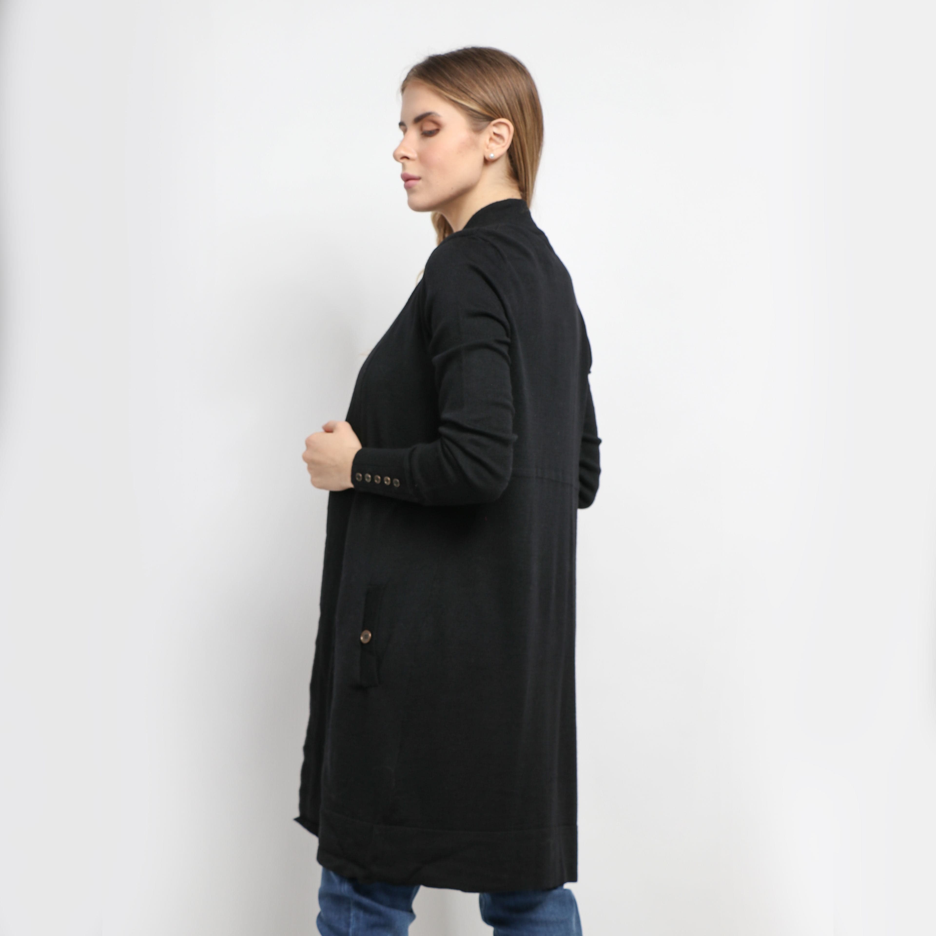 داليدرس كارديجان طويل سادة مزين بأزرار نسائي