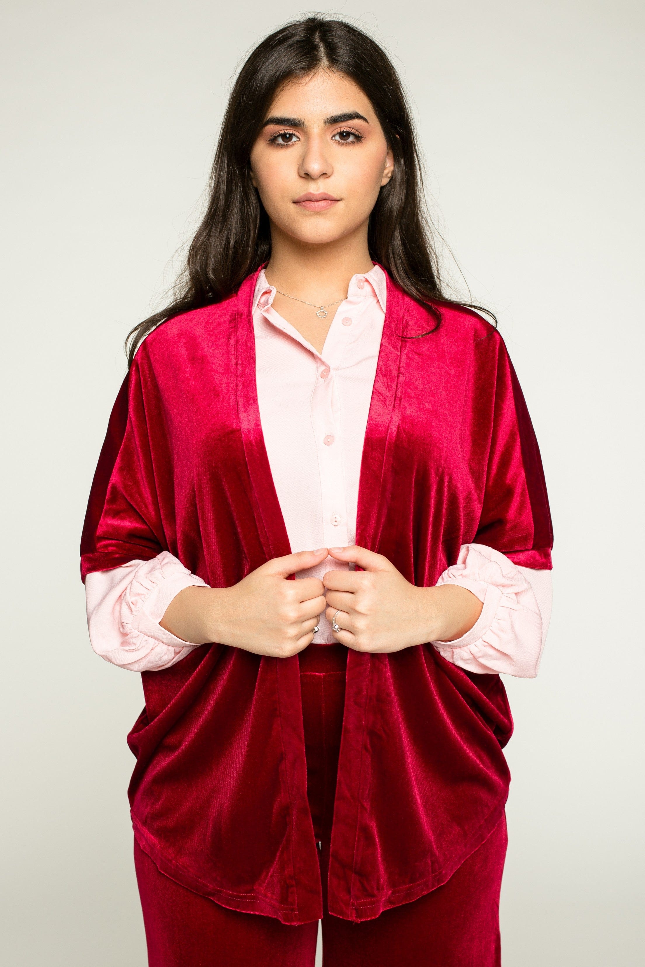 كارديجان سادة بأكمام قصيرة