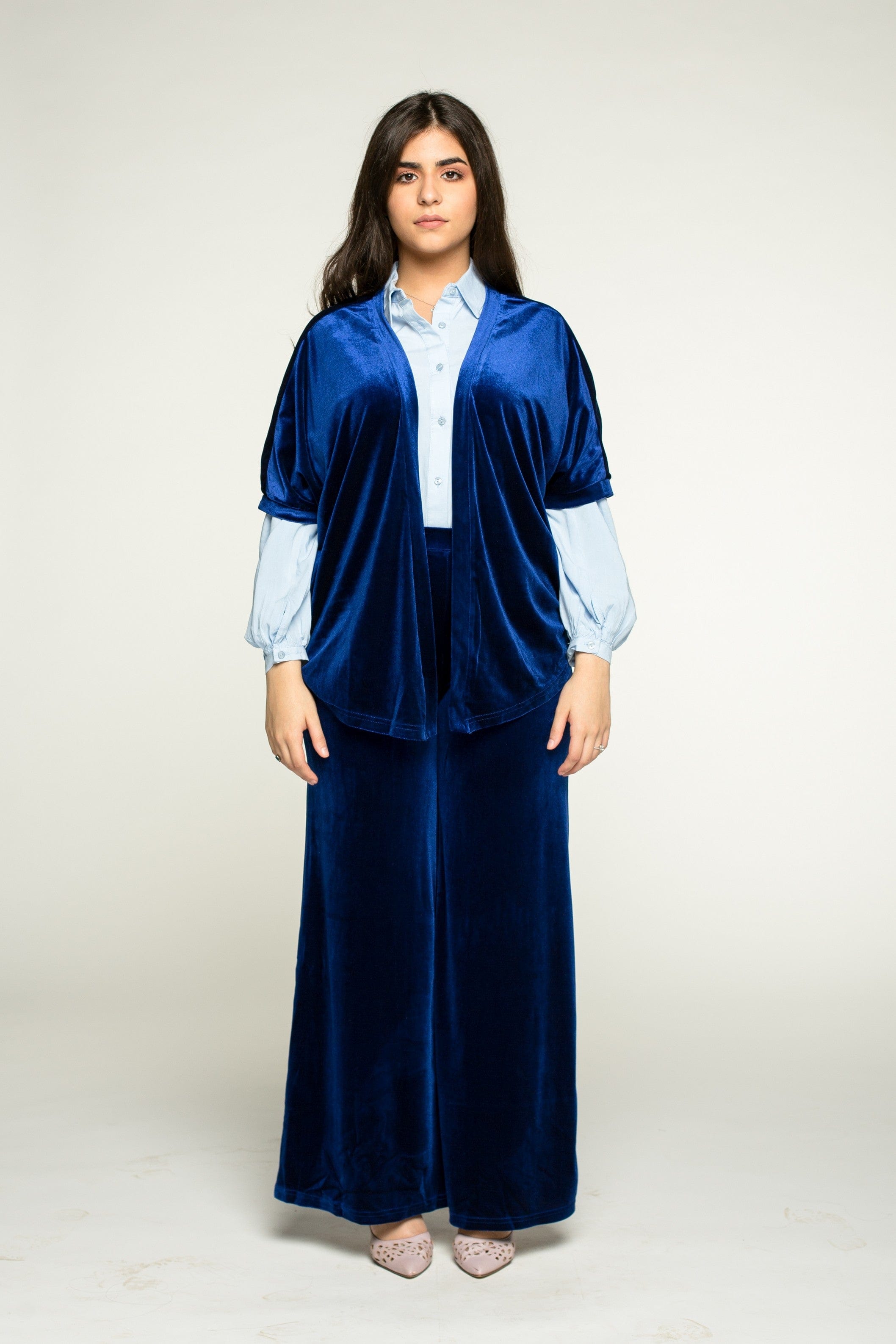 كارديجان سادة بأكمام قصيرة