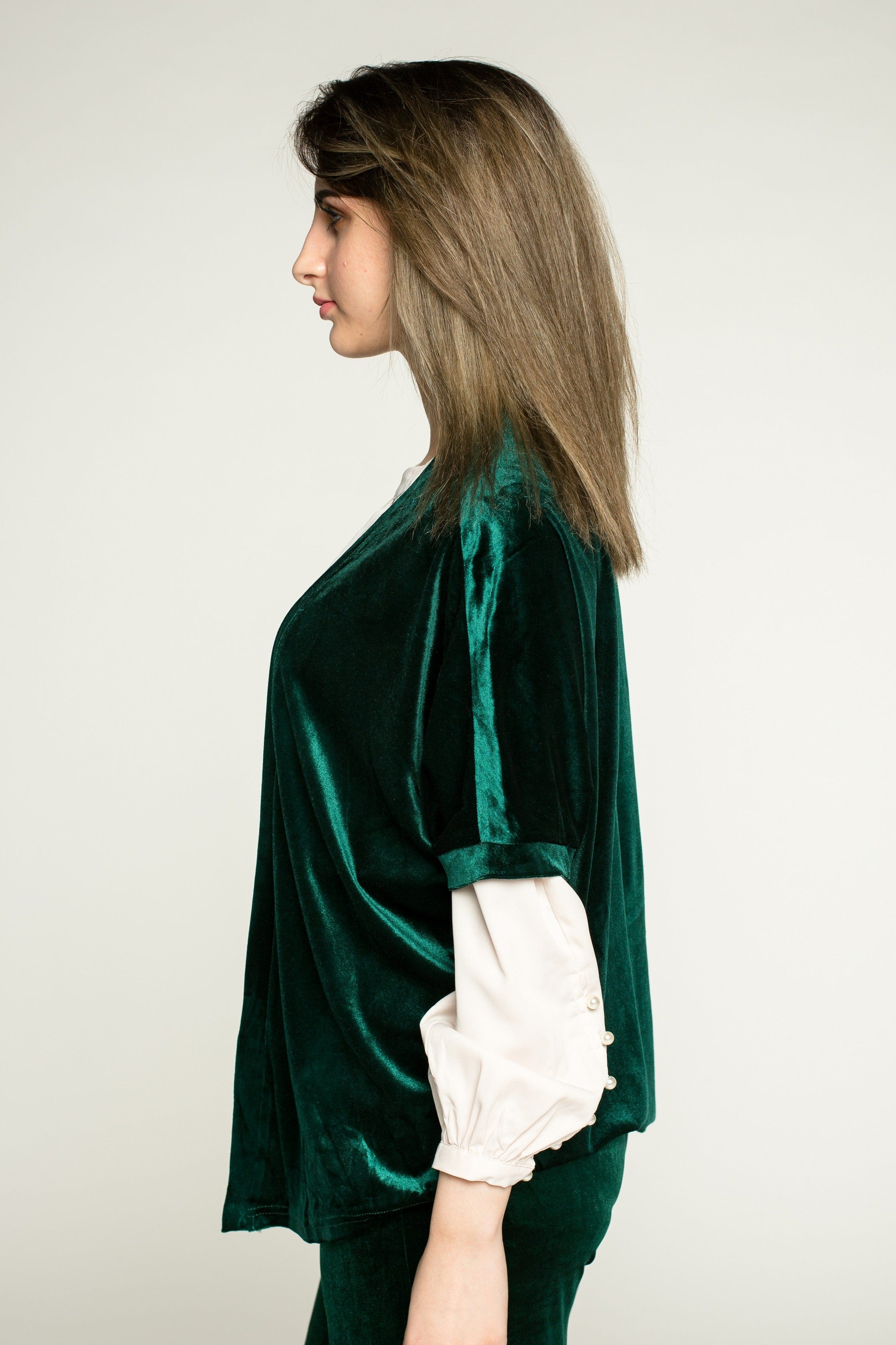 كارديجان سادة بأكمام قصيرة