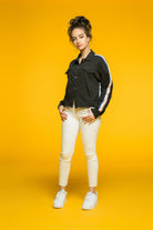 كيتشن جاكيت بكم طويل بخطوط لامعة نسائي