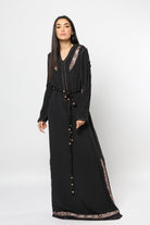 ديامانتين قفطان طويل بحزام على الخصر كم طويل