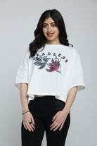 كيتشن بلوزة قطن أوفر سايز نص كم واسع نسائي