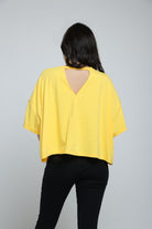 كيتشن بلوزة قطن أوفر سايز نص كم واسع نسائي