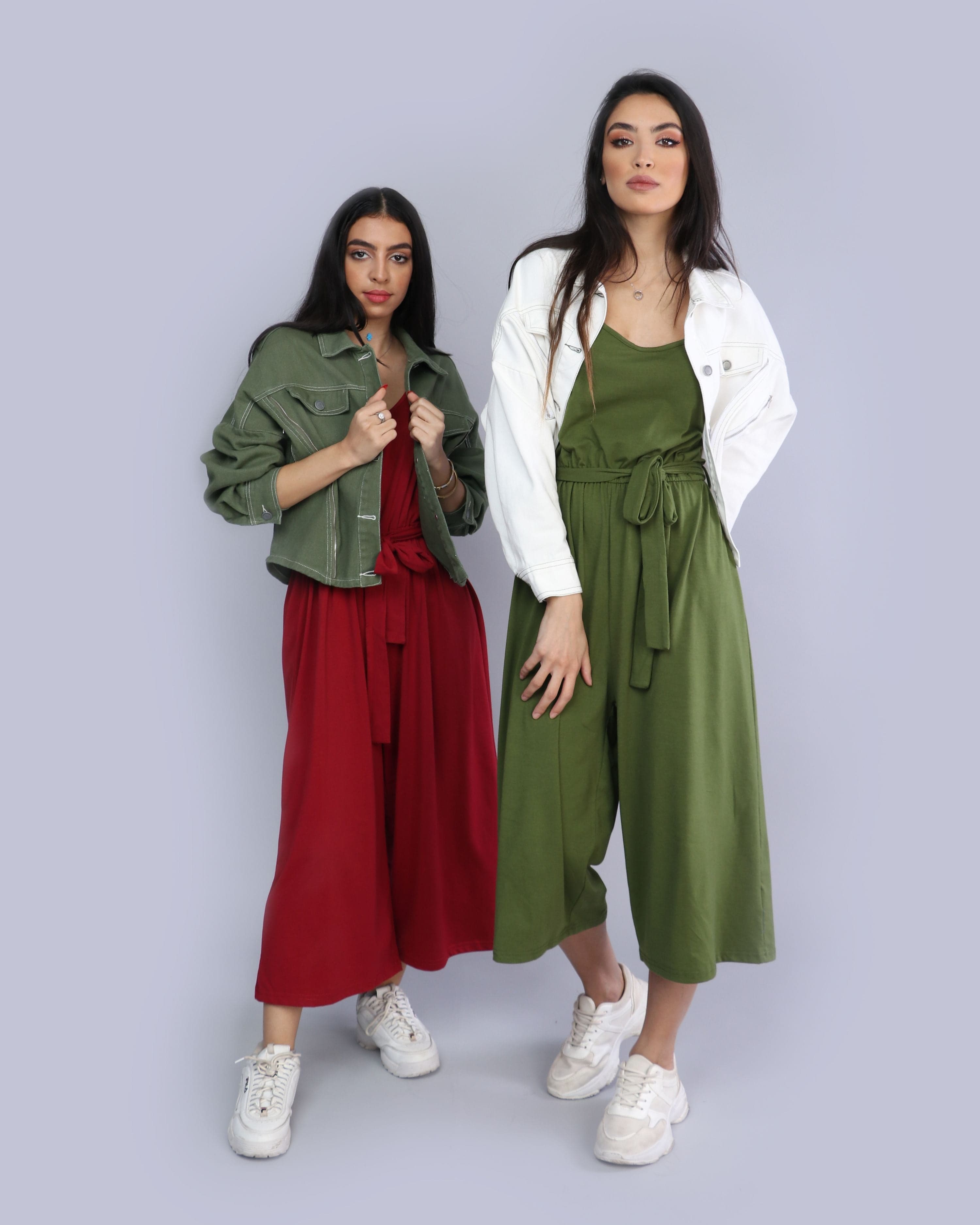 كيتشن جمبسوت سادة كت برباط على الخصر نسائي