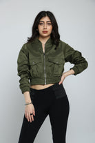 كيتشن جاكيت كروب بسحاب وجيوب كم طويل نسائي