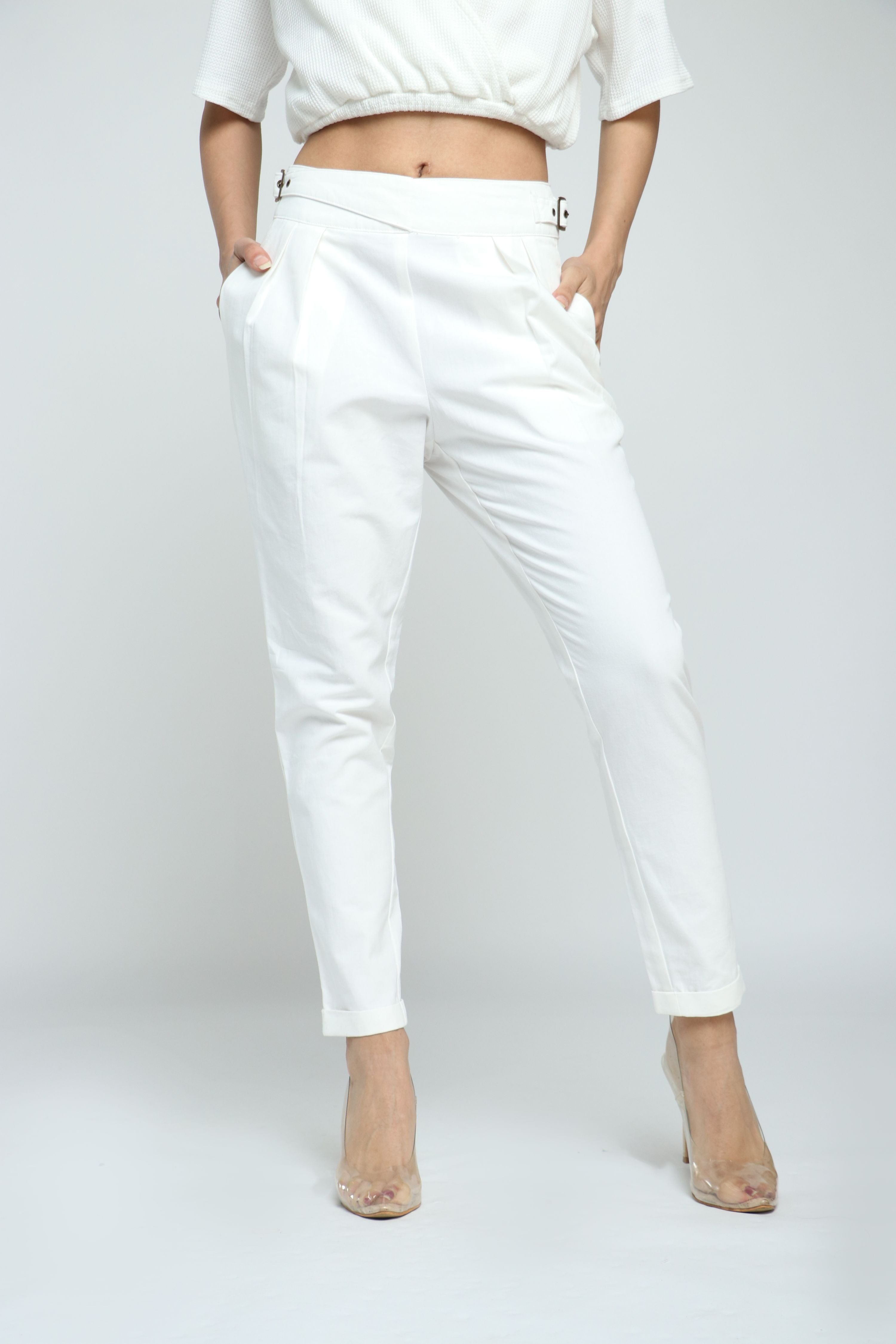 كيتشن بنطال خصر عالي رسمي طويل نسائي