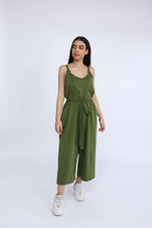 كيتشن جمبسوت سادة كت برباط على الخصر نسائي