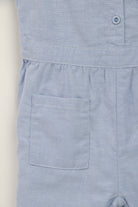 جينجرسنابس جمبسوت رضع بناتي بخصر مطاطي وكم منفوخ أزرق