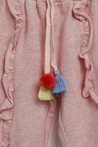 جينجرسنابس بنطلون واسع قماش بناتي وردي