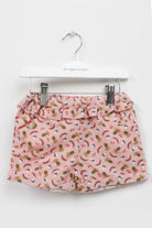 جينجرسنابس شورت مشجر بوسط مطاطي بكرايش أحمر بنفسجي