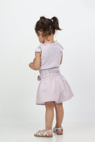 جينجرسنابس بلوزة بناتي رضع قصيرة مخرمة بكرانيش على الرقبة بنفسجي