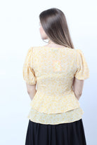 نتشي بلوزة كلاسيكية موردة بأزرار أمامية سبعة نسائي