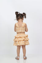 جينجرسنابس طقم بنات رضع صيفي بلوزة بحمالات وتنورة قصيرة البرتقالي