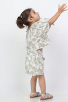 جينجرسنابس طقم شورت بناتي وبلوزة أوف شولدر مشجرة متعدد الألوان