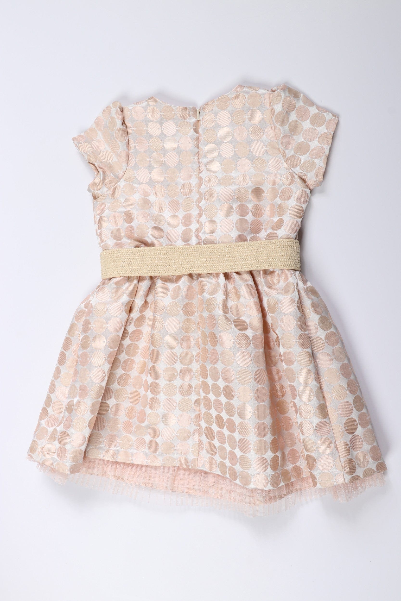 جينجرسنابس فستان بناتي منقط ستان كم قصير وردي