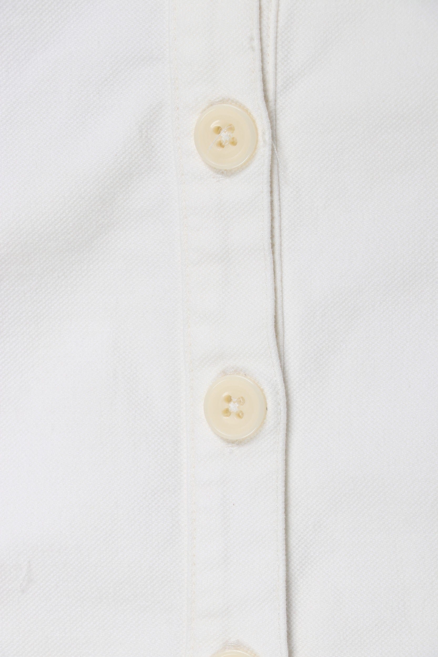 جينجرسنابس طقم شورت بناتي سادة وتيشيرت بأزرار أمامية أوف وايت