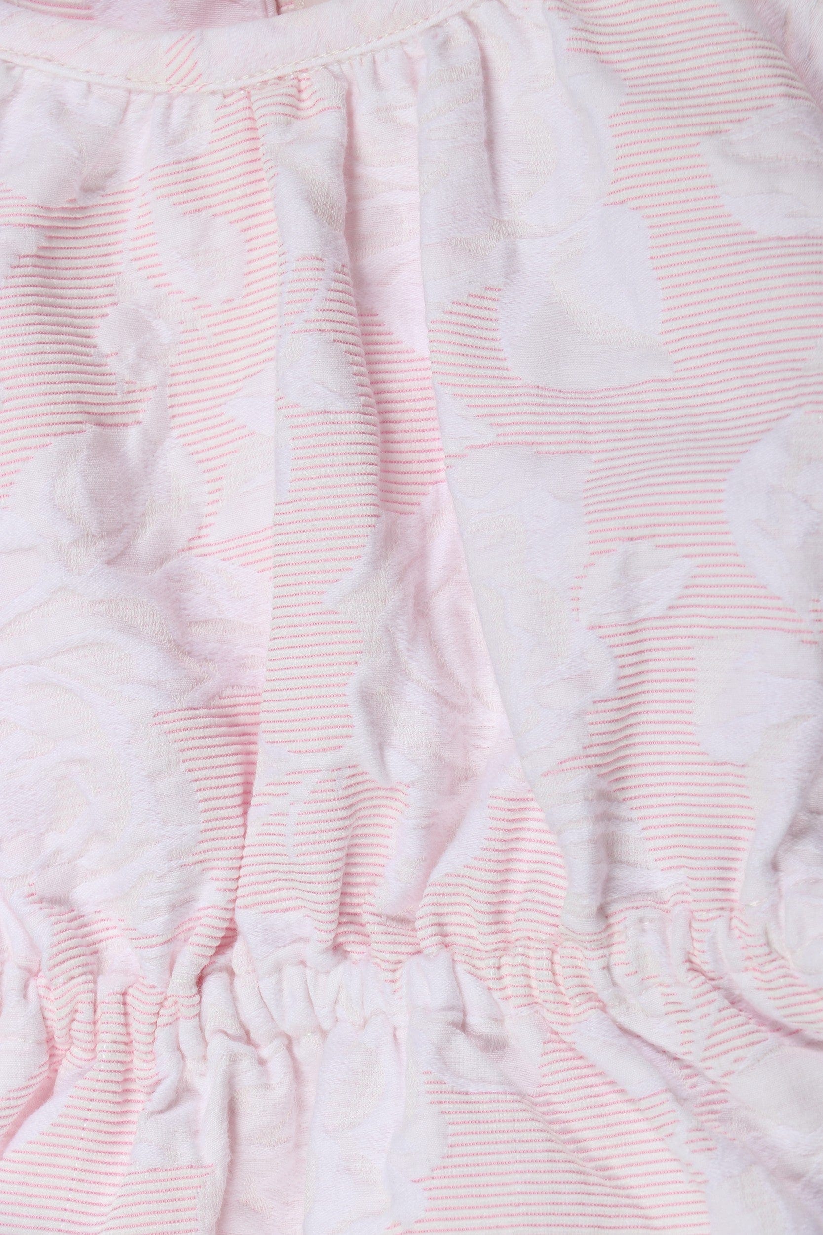 جينجرسنابس طقم شورت بناتي سادة وبلوزة مشجرة نص كم بف وردي