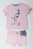 جينجرسنابس شورت جينز برباط أطفال بناتي أرجواني