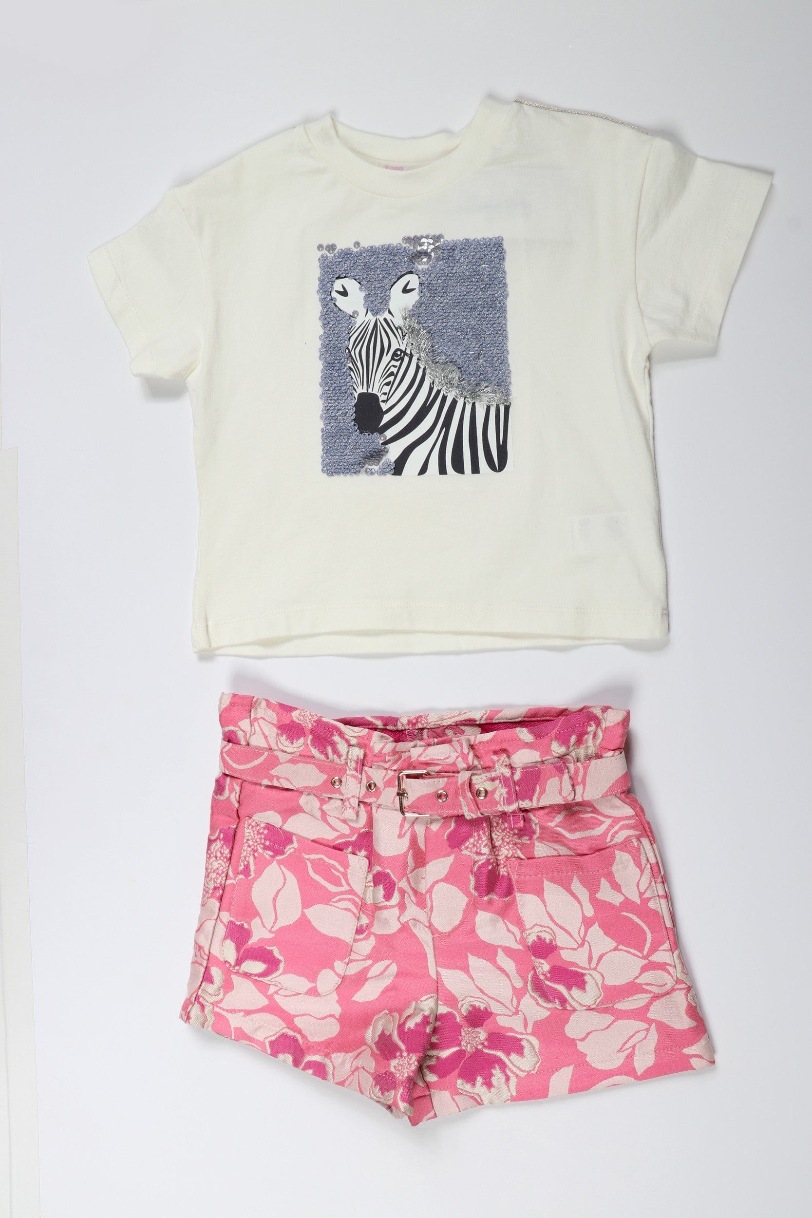 جينجرسنابس شورت مشجر بجيوب ورباط بناتي متعدد الألوان