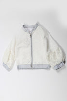 جينجرسنابس جاكيت بناتي قصير كم طويل بسحاب مشجر أوف وايت