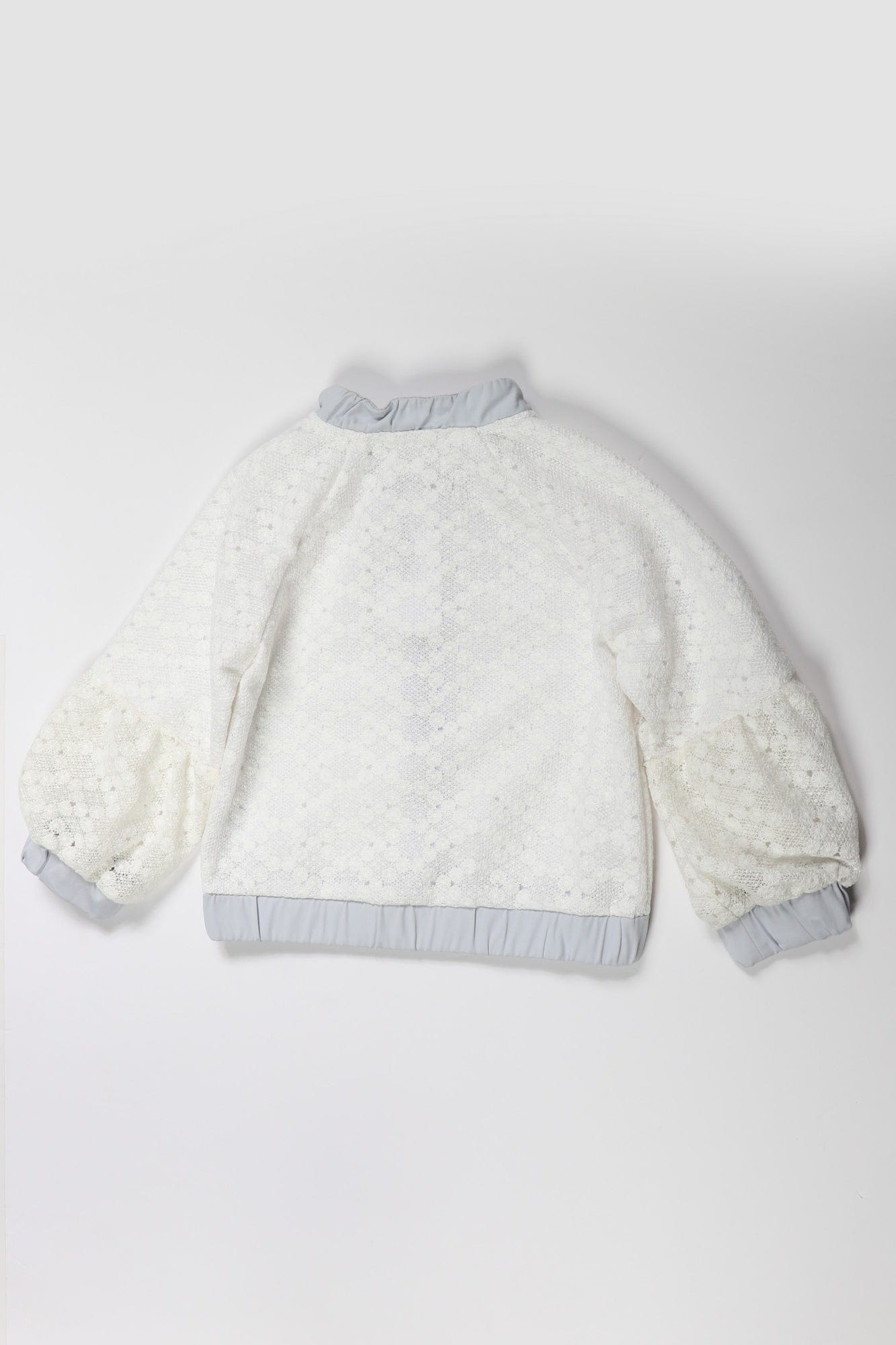 جينجرسنابس جاكيت بناتي قصير كم طويل بسحاب مشجر أوف وايت