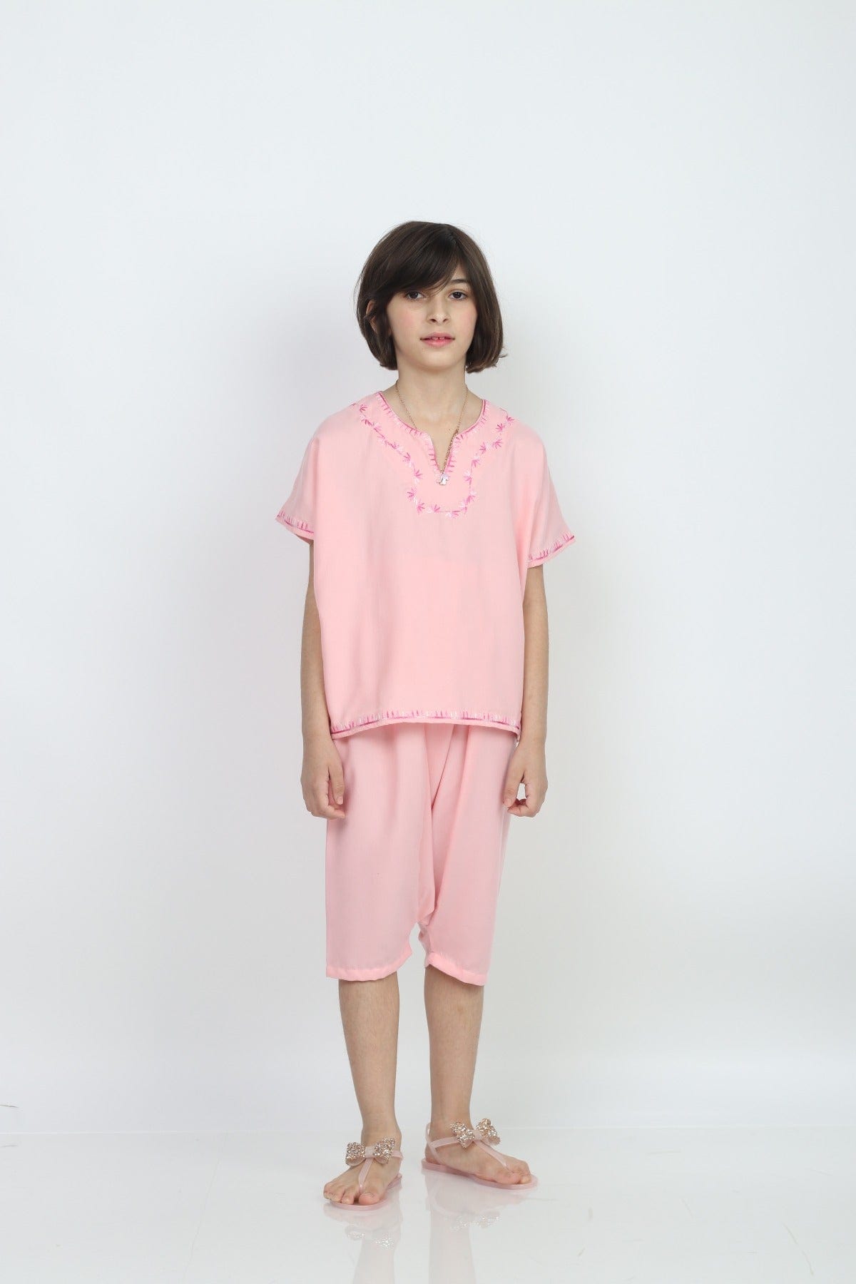 ديامانتين جبادور مطرز كم قصير بأكمام قصيرة