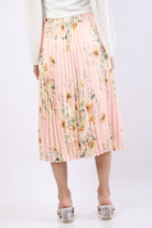 نتشي تنورة ميدي خصر مرتفع مطبوعة بورود