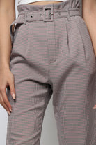 نتشي بنطلون كلاسيك هاي ويست طويل نسائي