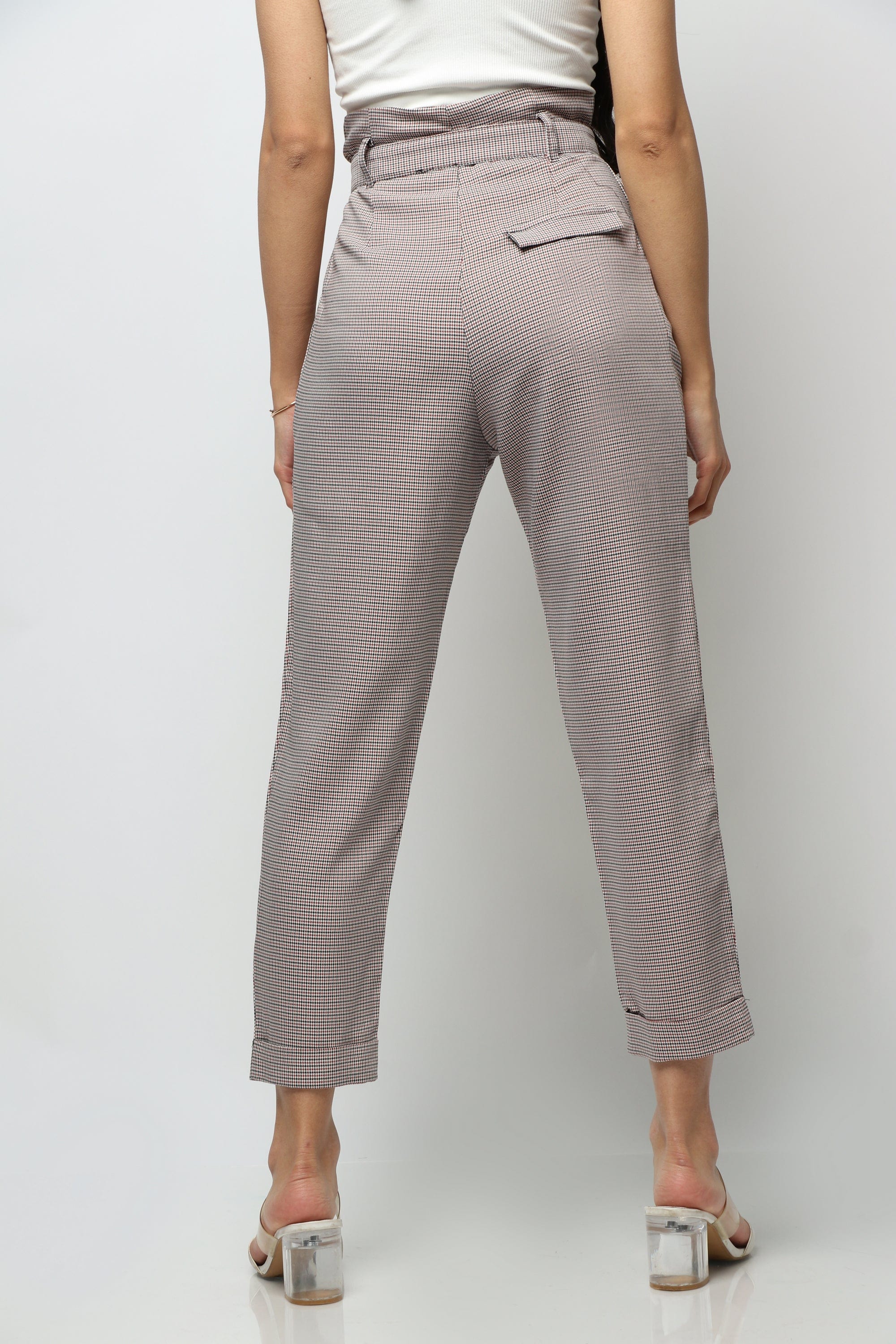 نتشي بنطلون كلاسيك هاي ويست طويل نسائي