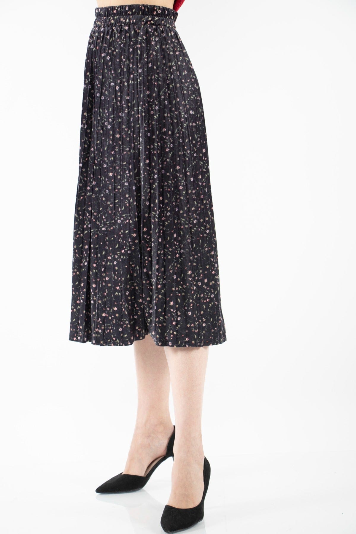 نتشي تنورة ميدي مشجرة بليسيه